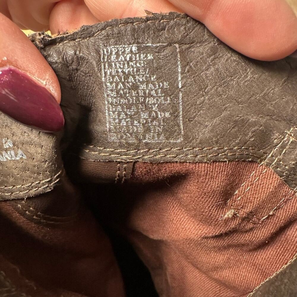 Steve Madden Studded Brown Leather Boho Western Cowboy Boots, Size 7, Pre Loved - Picture 8 of 10